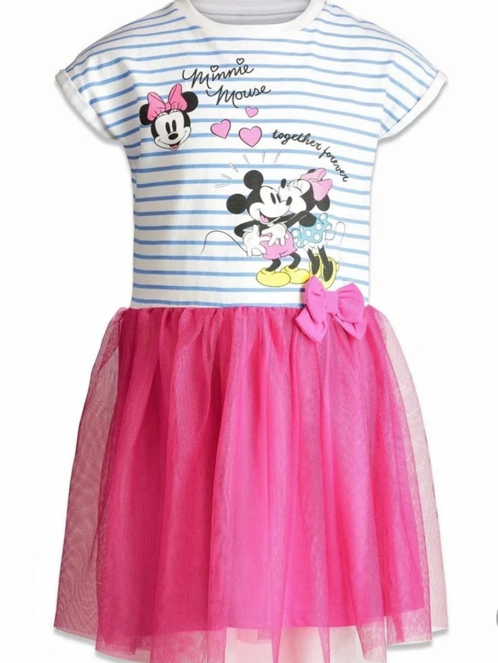 Girls size 7 Disney Minnie Mouse Striped Dress
